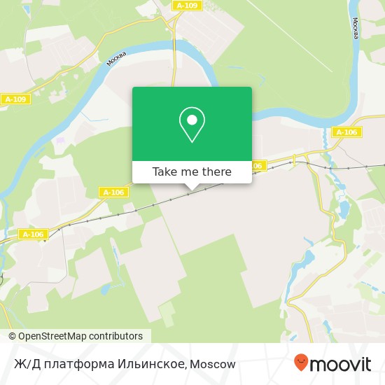 Ж/Д платформа Ильинское map