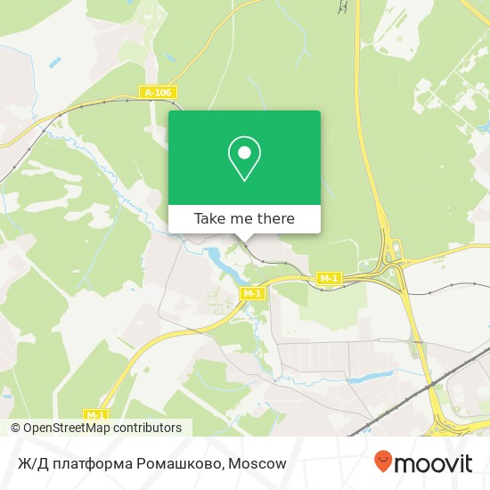 Ж/Д платформа Ромашково map