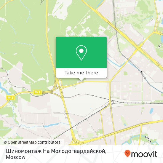 Шиномонтаж На Молодогвардейской map