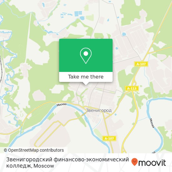 Звенигородский финансово-экономический колледж map