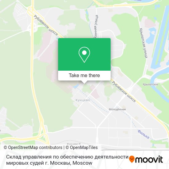 Склад управления по обеспечению деятельности мировых судей г. Москвы map