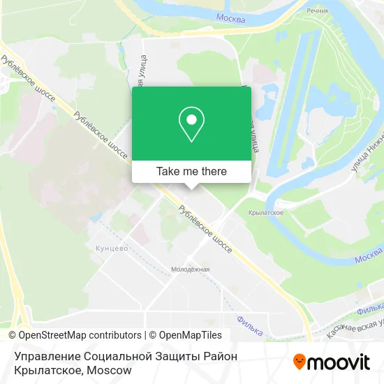 Управление Социальной Защиты Район Крылатское map