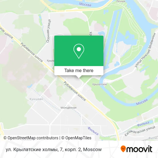 ул. Крылатские холмы, 7, корп. 2 map