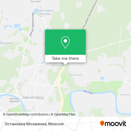 Остановка Мозжинка map