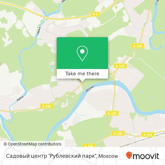 Садовый центр "Рублевский парк" map