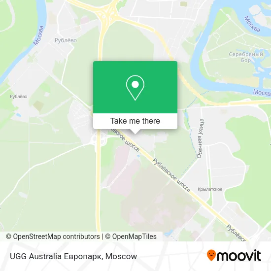 UGG Australia Европарк map