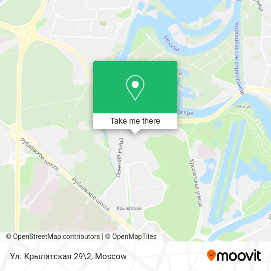 Ул. Крылатская 29\2 map