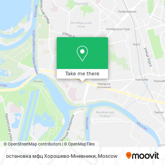 остановка мфц Хорошево-Мневники map