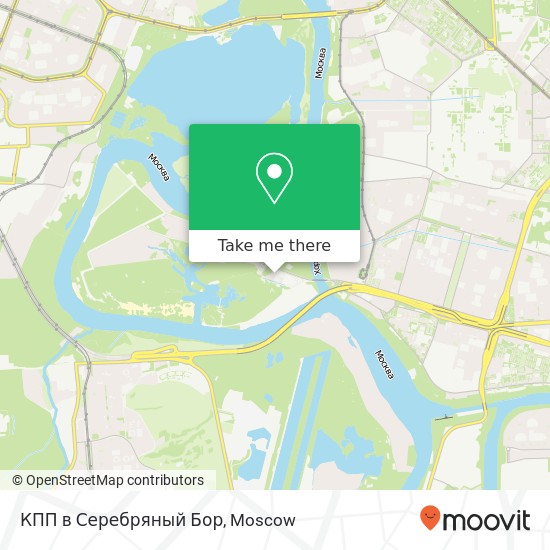 КПП в Серебряный Бор map