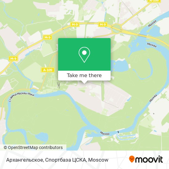 Архангельское, Спортбаза ЦСКА map