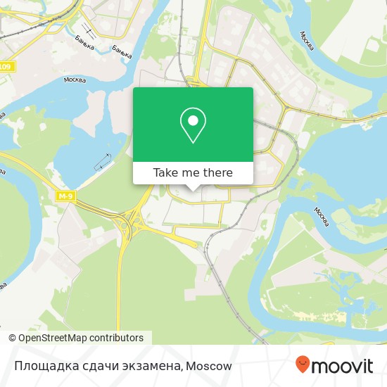 Площадка сдачи экзамена map