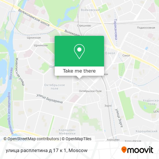 улица расплетина д 17 к 1 map