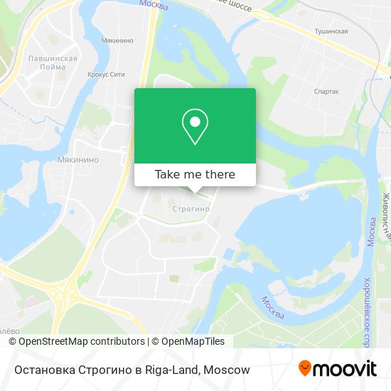Остановка Строгино в Riga-Land map