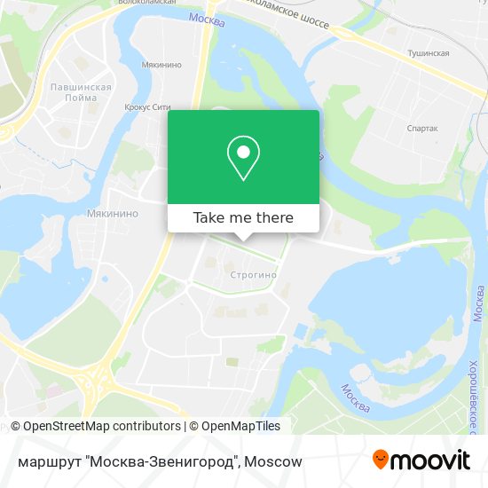 маршрут "Москва-Звенигород" map