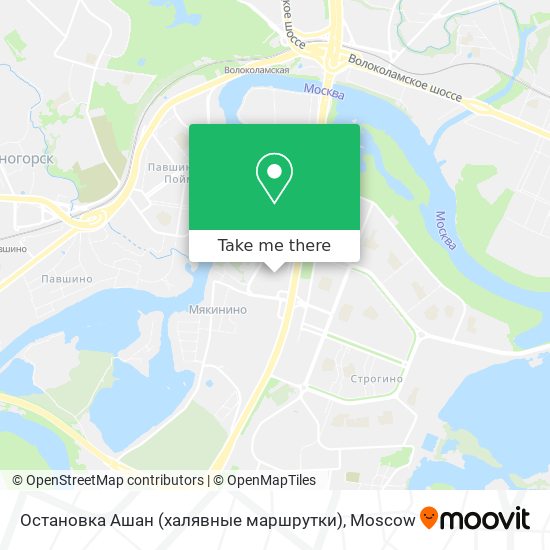 Остановка Ашан (халявные маршрутки) map