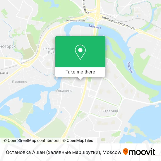 Остановка Ашан (халявные маршрутки) map