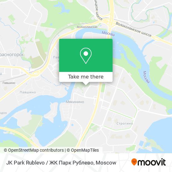 JK Park Rublevo / ЖК Парк Рублево map
