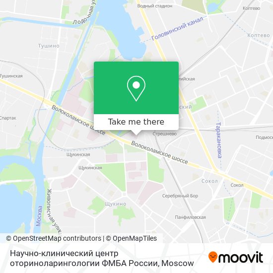 Научно-клинический центр оториноларингологии ФМБА России map