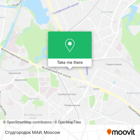 Студгородок МАИ map