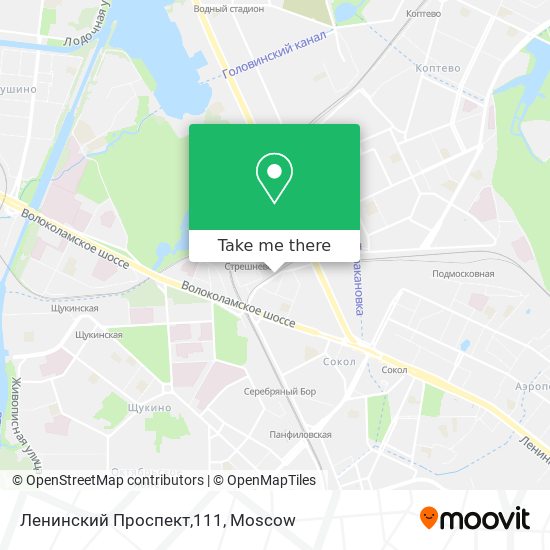 Ленинский Проспект,111 map