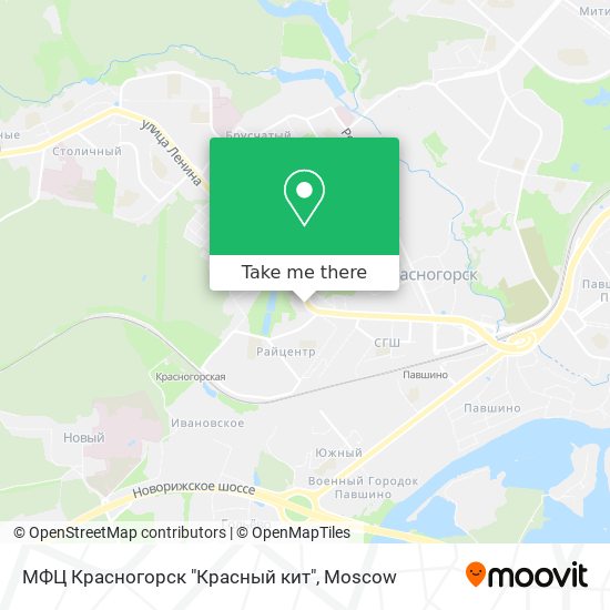 МФЦ Красногорск "Красный кит" map