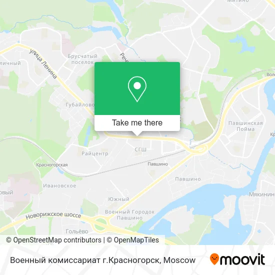 Военный комиссариат г.Красногорск map