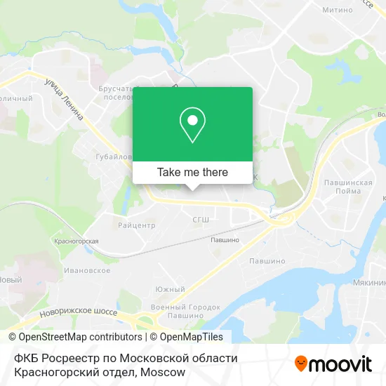 ФКБ Росреестр по Московской области Красногорский отдел map