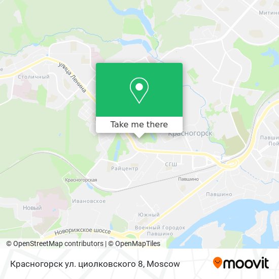 Красногорск ул. циолковского 8 map