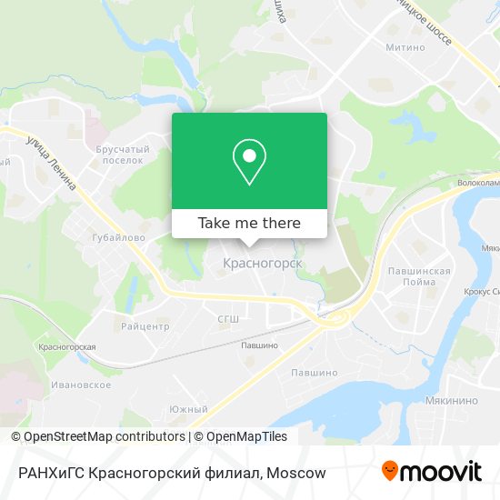 РАНХиГС Красногорский филиал map