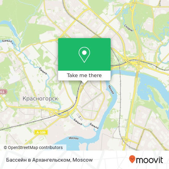 Бассейн в Архангельском map