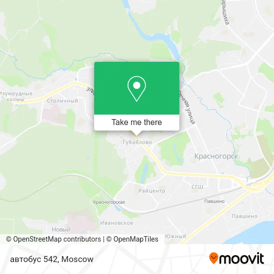 автобус 542 map