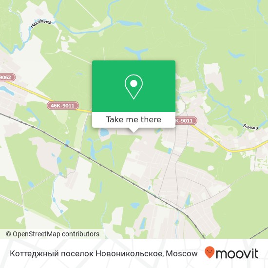 Коттеджный поселок Новоникольское map