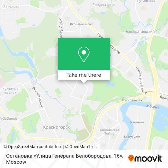 Остановка «Улица Генерала Белобородова, 16» map