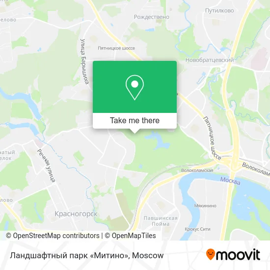Ландшафтный парк «Митино» map