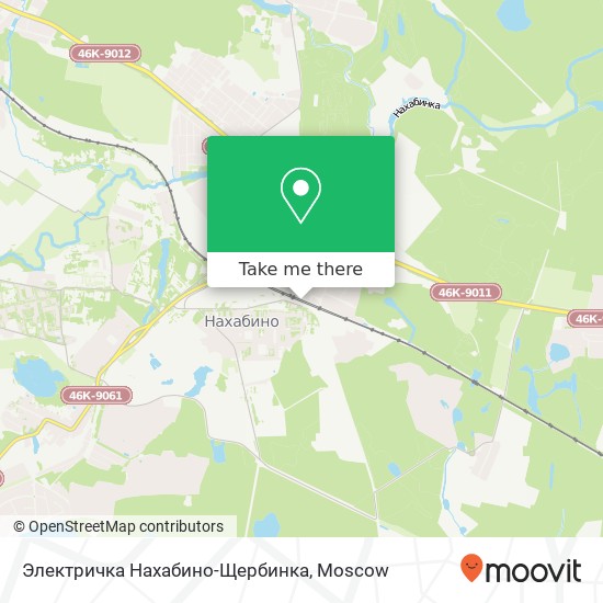 Электричка Нахабино-Щербинка map