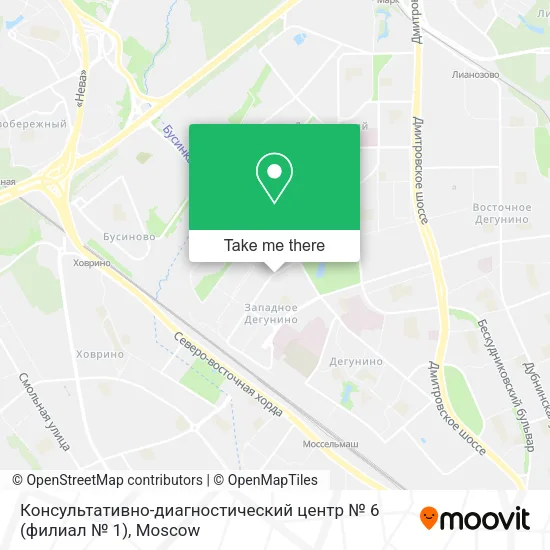 Консультативно-диагностический центр № 6 (филиал № 1) map