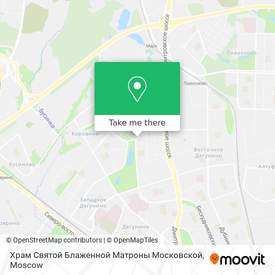 Храм Святой Блаженной Матроны Московской map