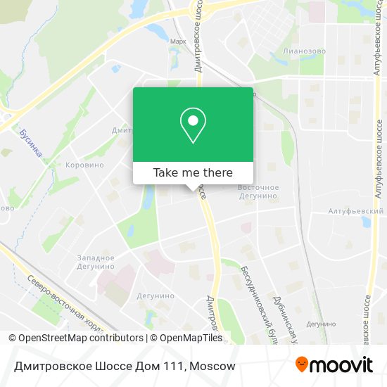 Дмитровское Шоссе Дом 111 map