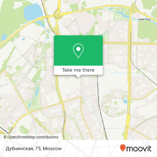 Дубнинская, 75 map