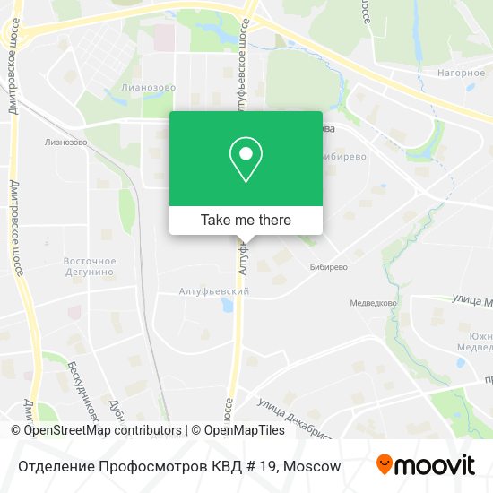Отделение Профосмотров КВД # 19 map