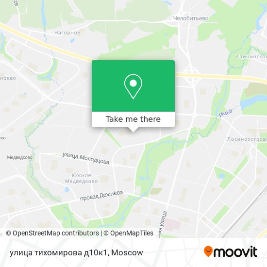 улица тихомирова д10к1 map