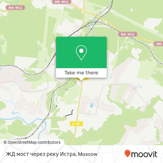 ЖД мост через реку Истра map