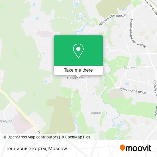 Теннисные корты map