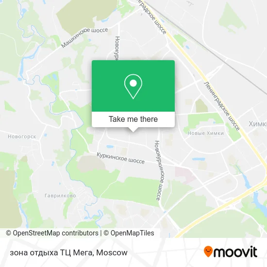 зона отдыха ТЦ Мега map