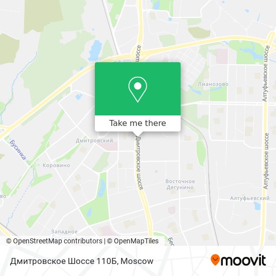Дмитровское Шоссе 110Б map