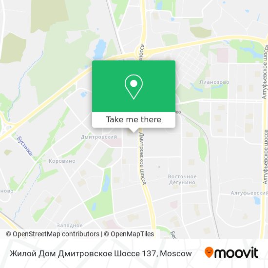 Жилой Дом Дмитровское Шоссе 137 map