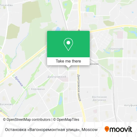 Остановка «Вагоноремонтная улица» map