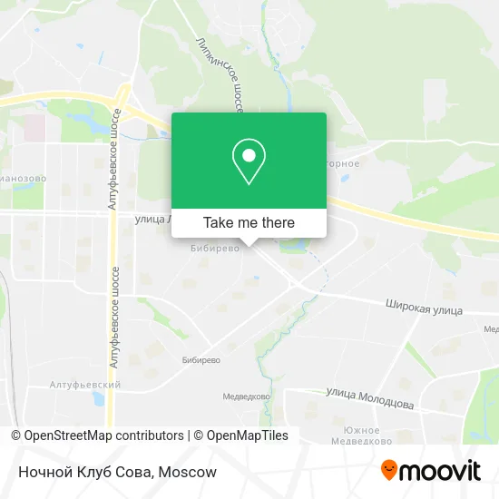 Ночной Клуб Сова map