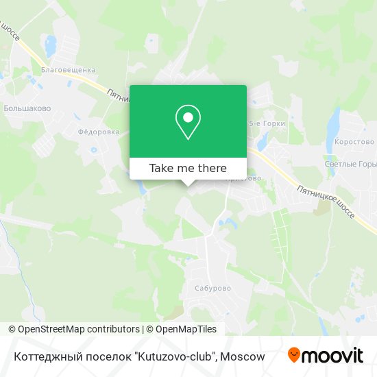Коттеджный поселок "Kutuzovo-club" map