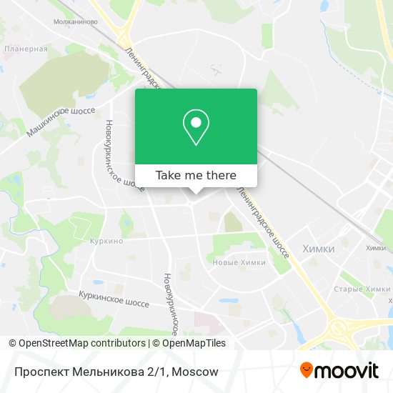 Проспект Мельникова 2/1 map